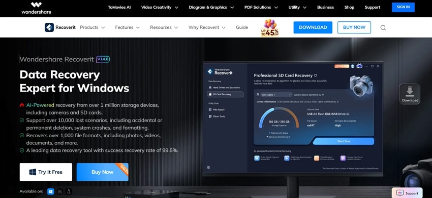 use recoverit for data recovery