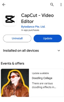 update capcut on phone