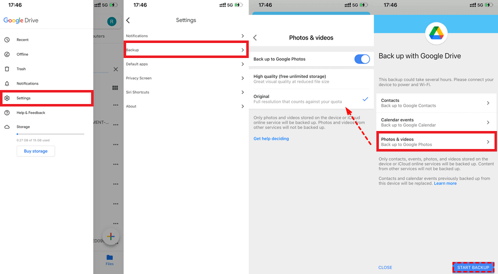upload files to google drive automatically