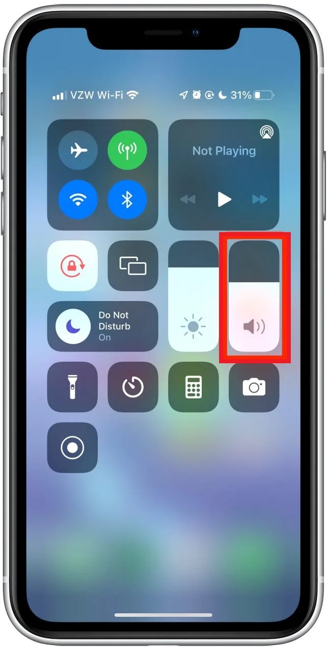 volume slider