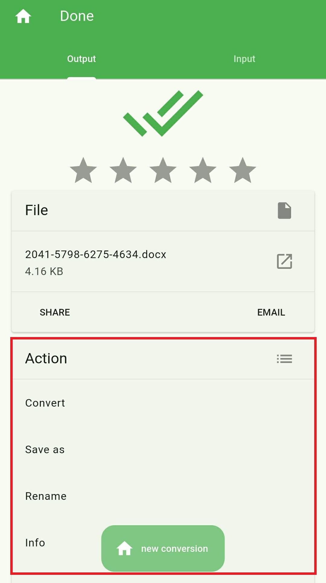 file converter output