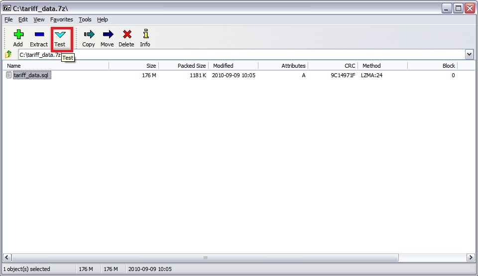 test 7zip archive file