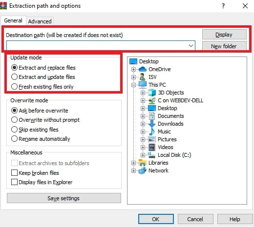 extract 7zip to folder