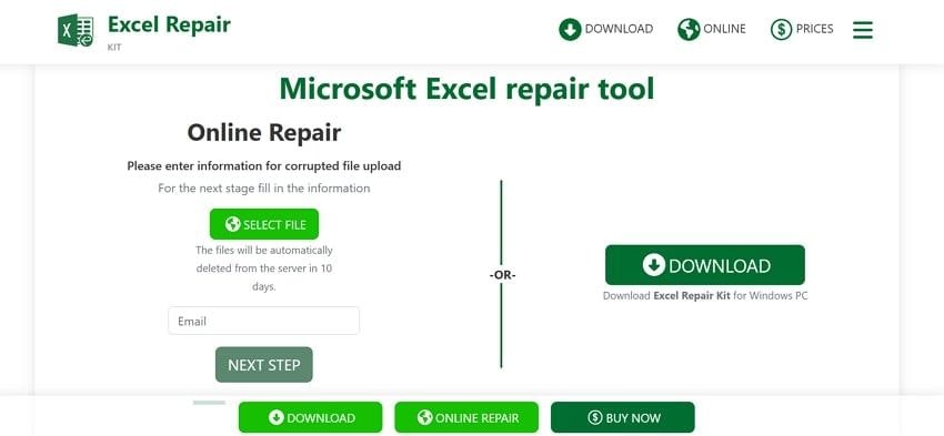 online excel repair tool