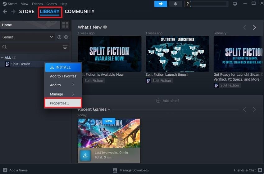 access game properties