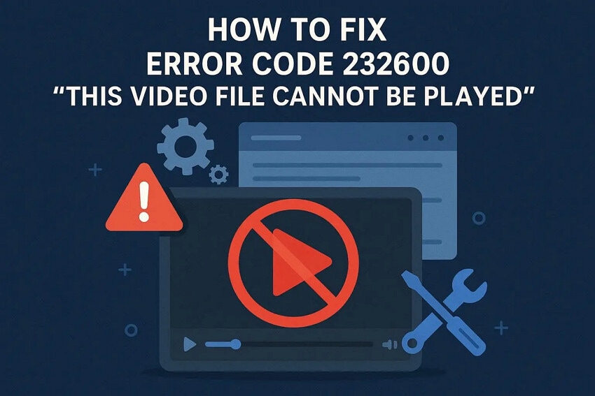 How to Fix Error Code 232600: This Video File Cannot Be Played