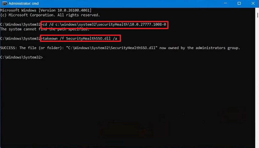 run commands for replacing system files