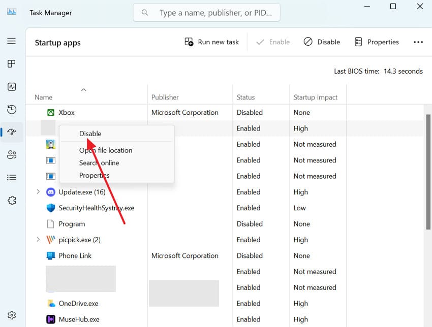 close all start up apps