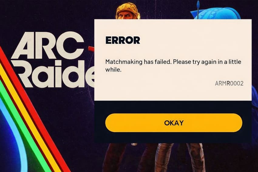 what is arc raiders armr0002 error