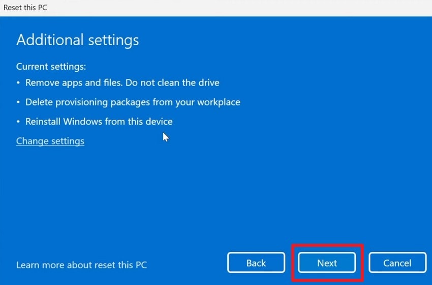 move forward to reset pc