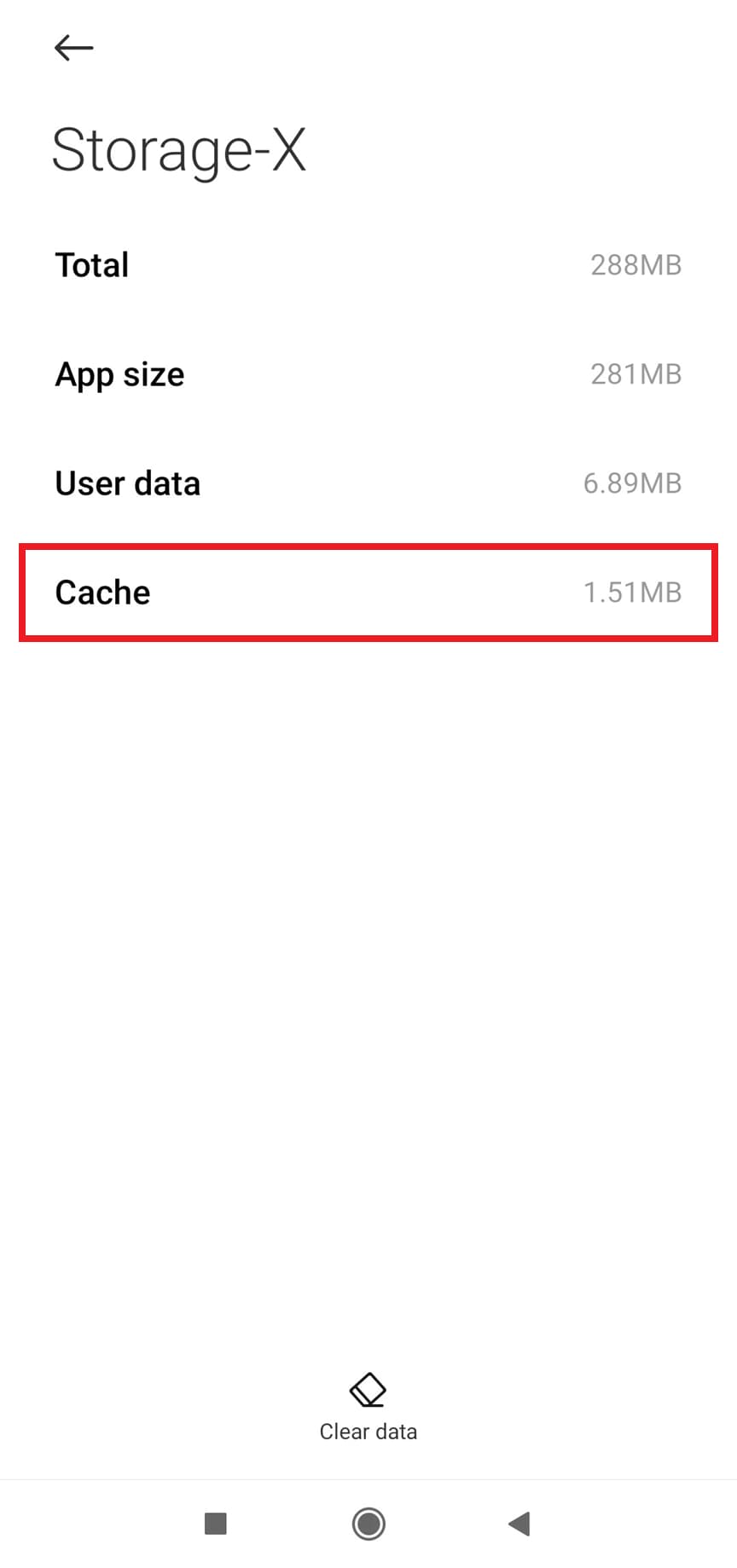 clear cache