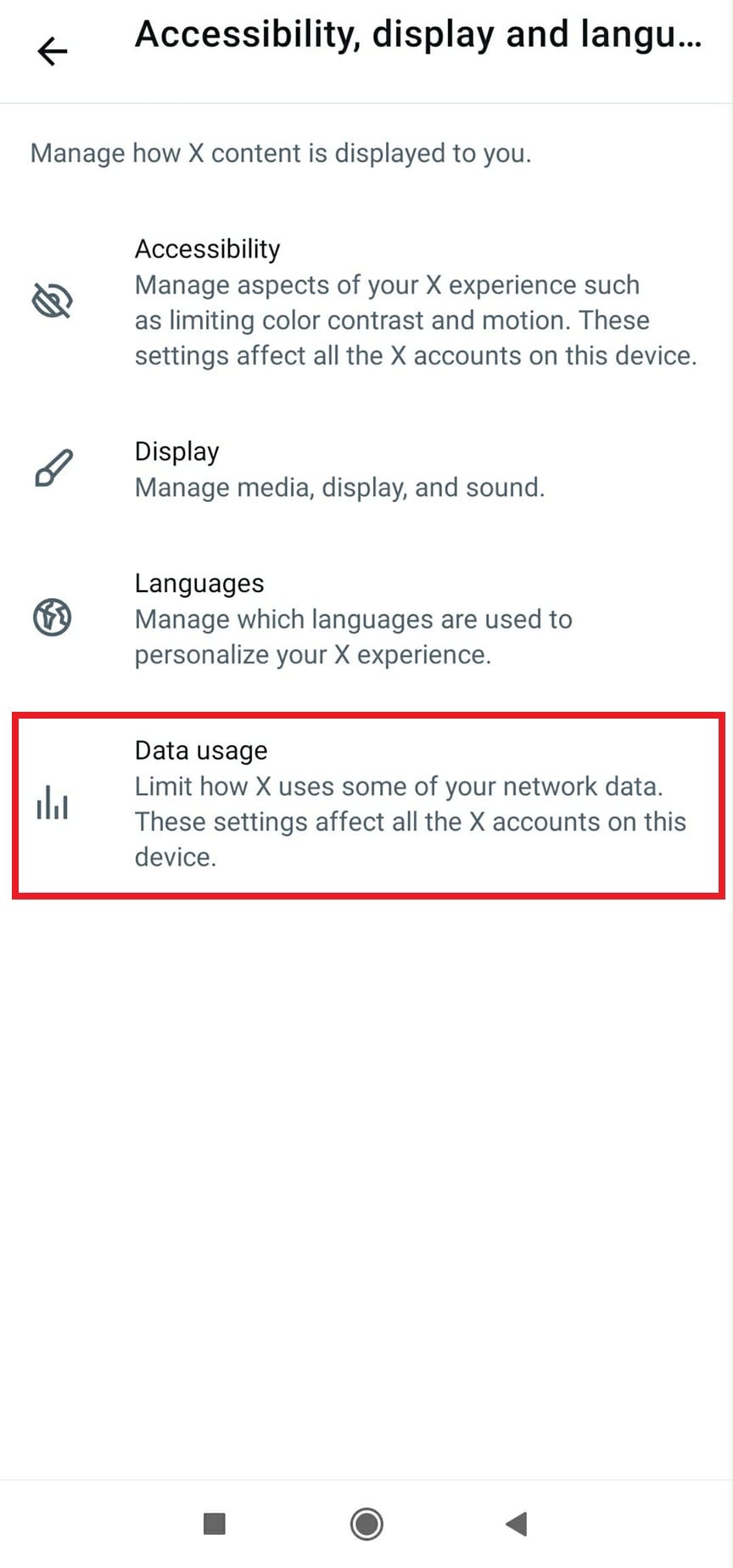 data usage