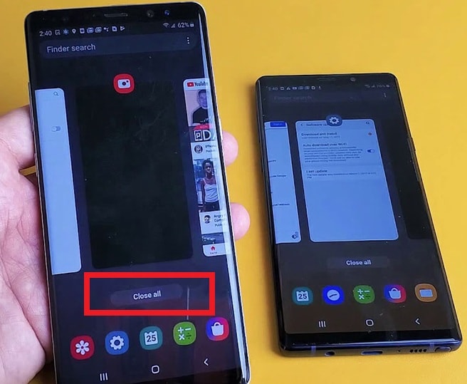 close all background apps