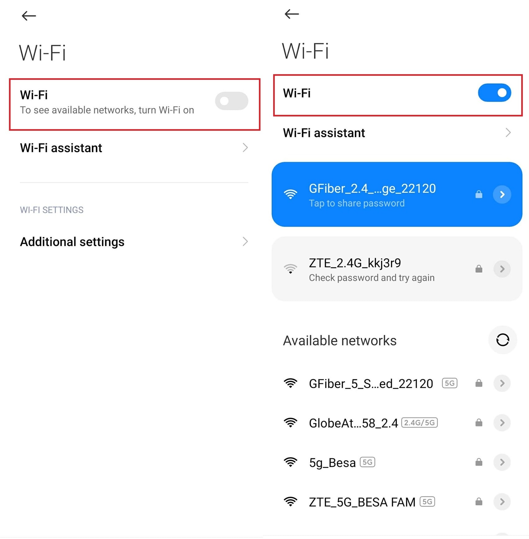 wi-fi settings
