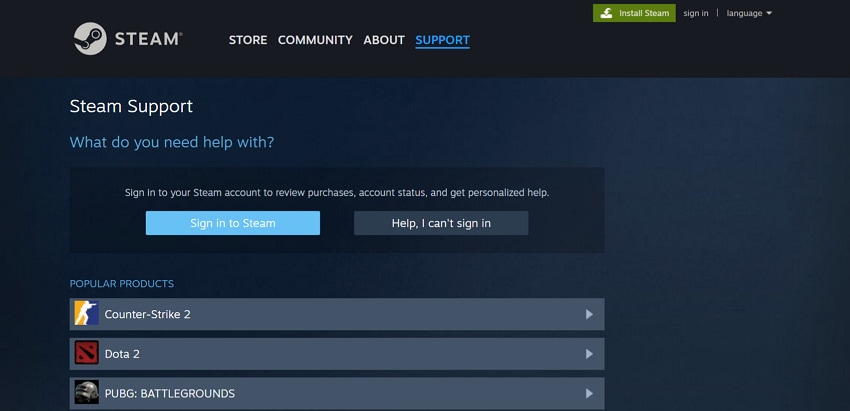 contact steam support for help