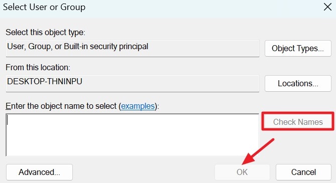 click ok to save changes