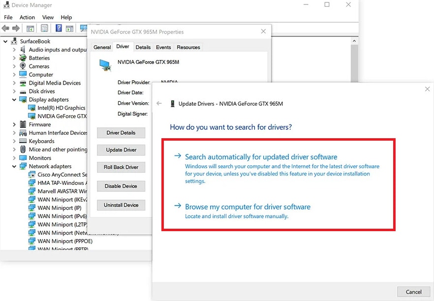 update driver automatically or manually