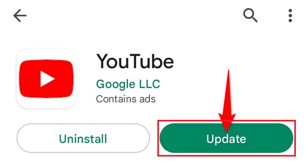 update youtube android