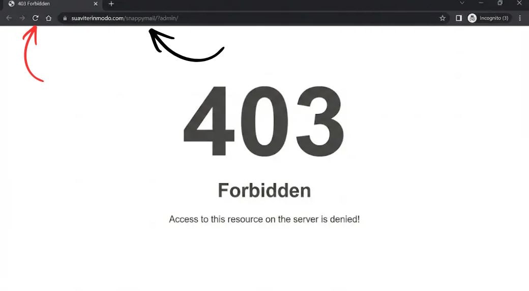 basic fixes for 403 forbidden error