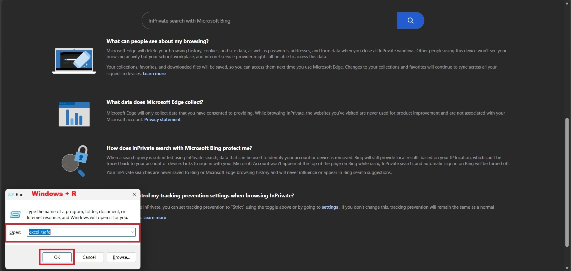 run excel in safe mode