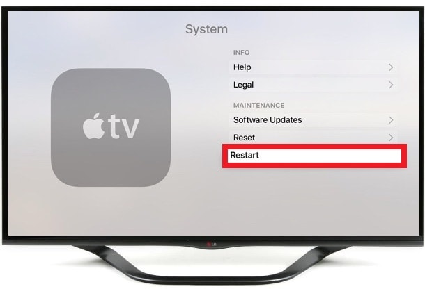restart youtube tv on apple tv