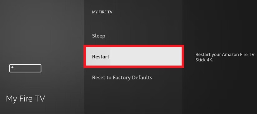 restart youtube tv on fire tv