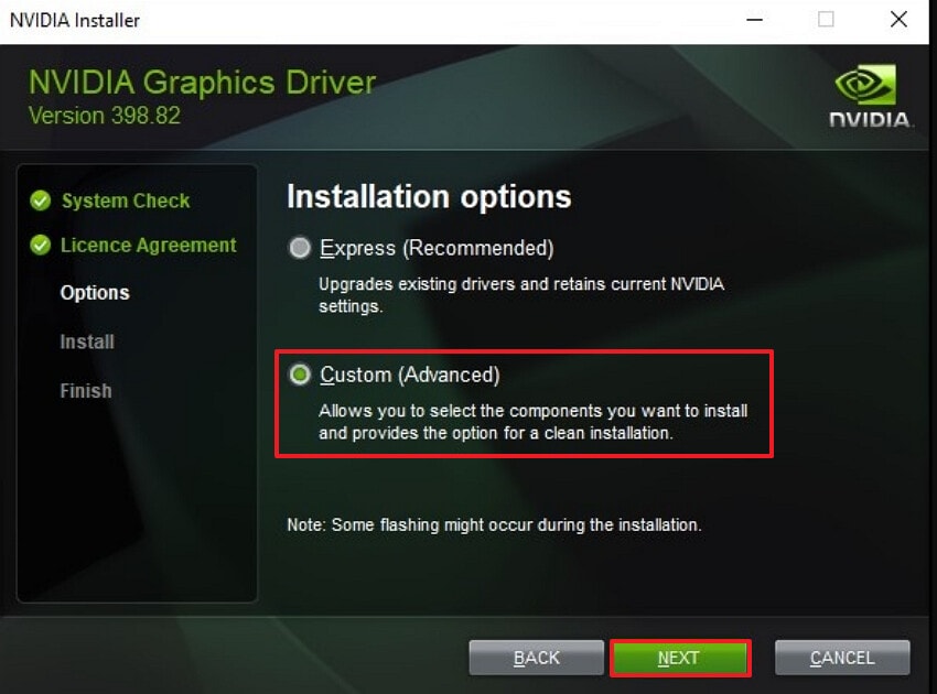 proceed with clean installation