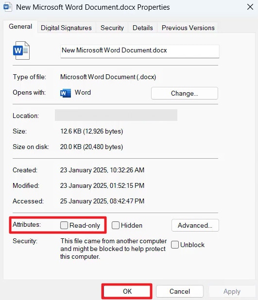 toggle off read only mode