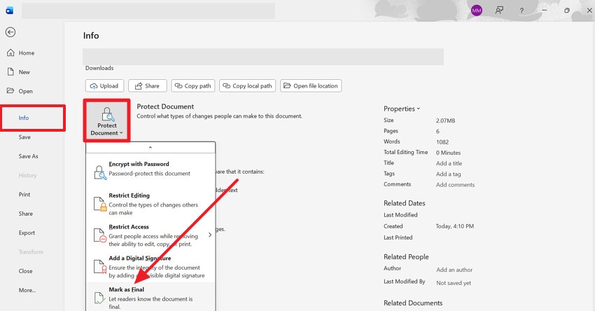 turn off mark as final