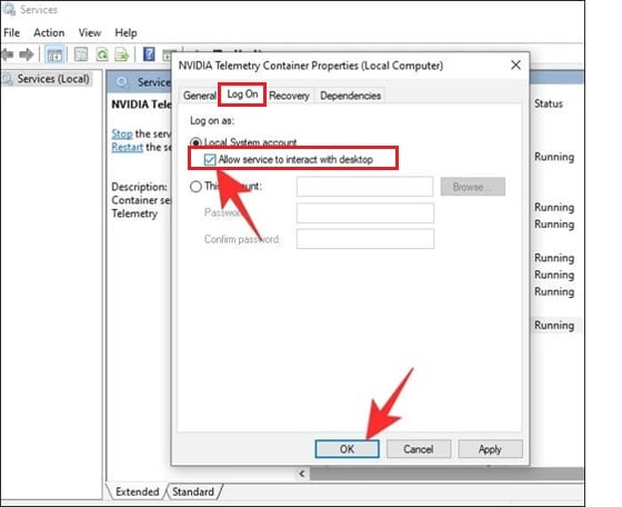 allow service to start