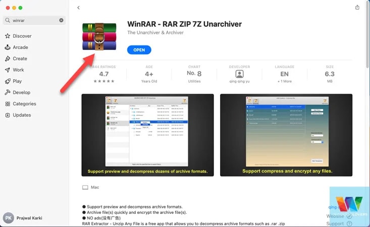 use winrar for mac
