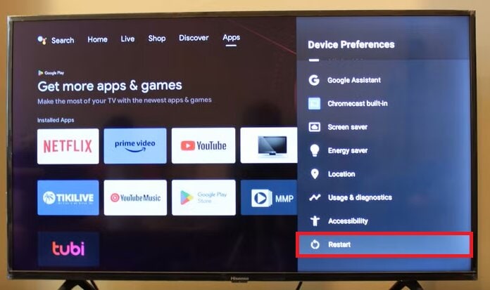 restart smart tv