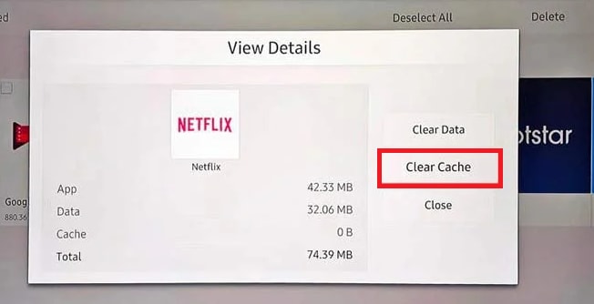 clear netflix cache