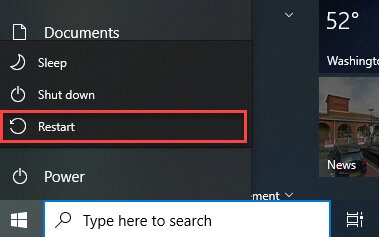 restart windows
