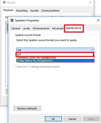 disable exclusive mode