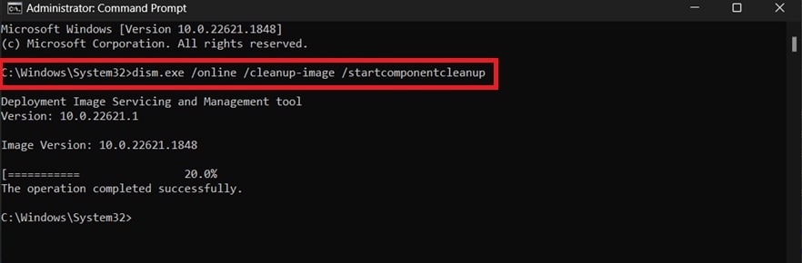 run clean up command