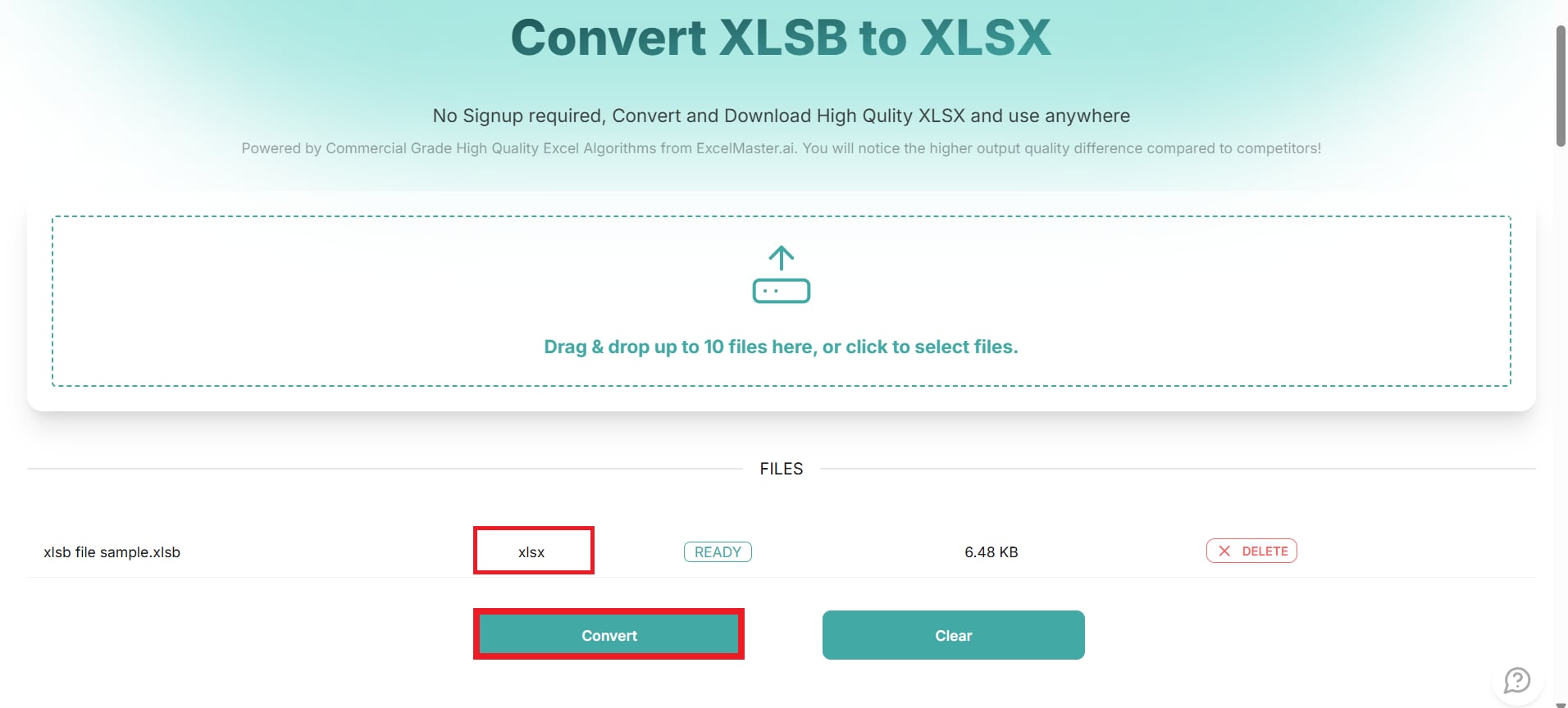 convert xlsb to xlsx