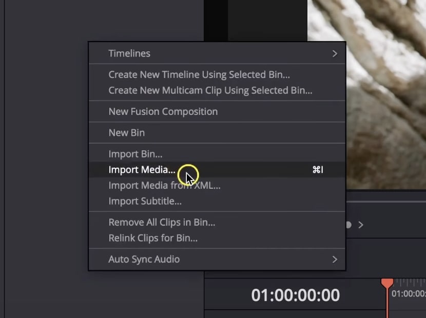 import footage correctly