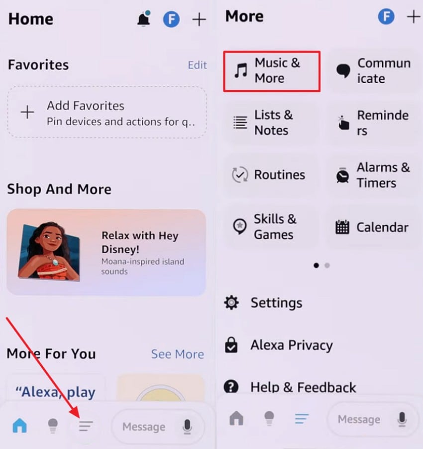 choose music and more option