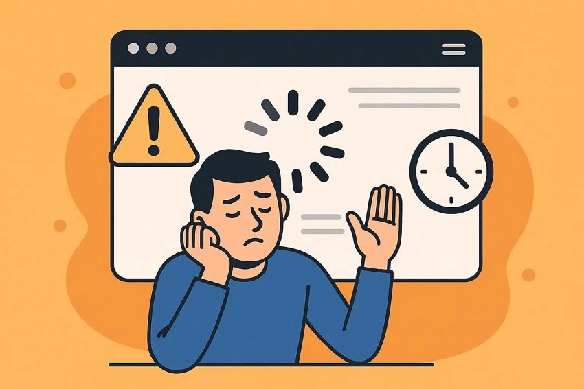 slow down browsing and wait