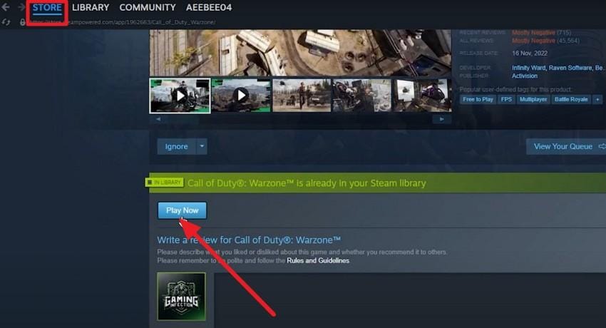 pick the play now button