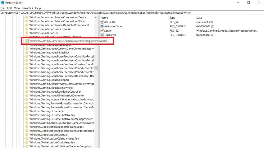 double click the desired option here