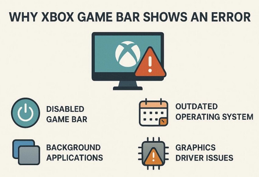 reasons of xbox game bar error