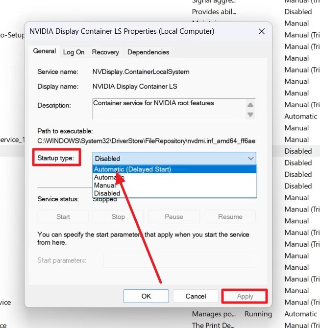 choose automatic and apply