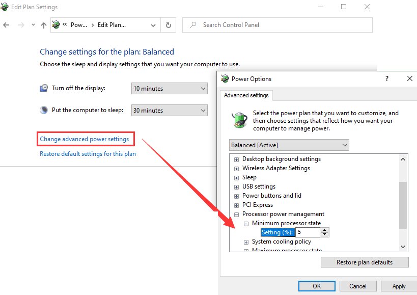 minimum processor state
