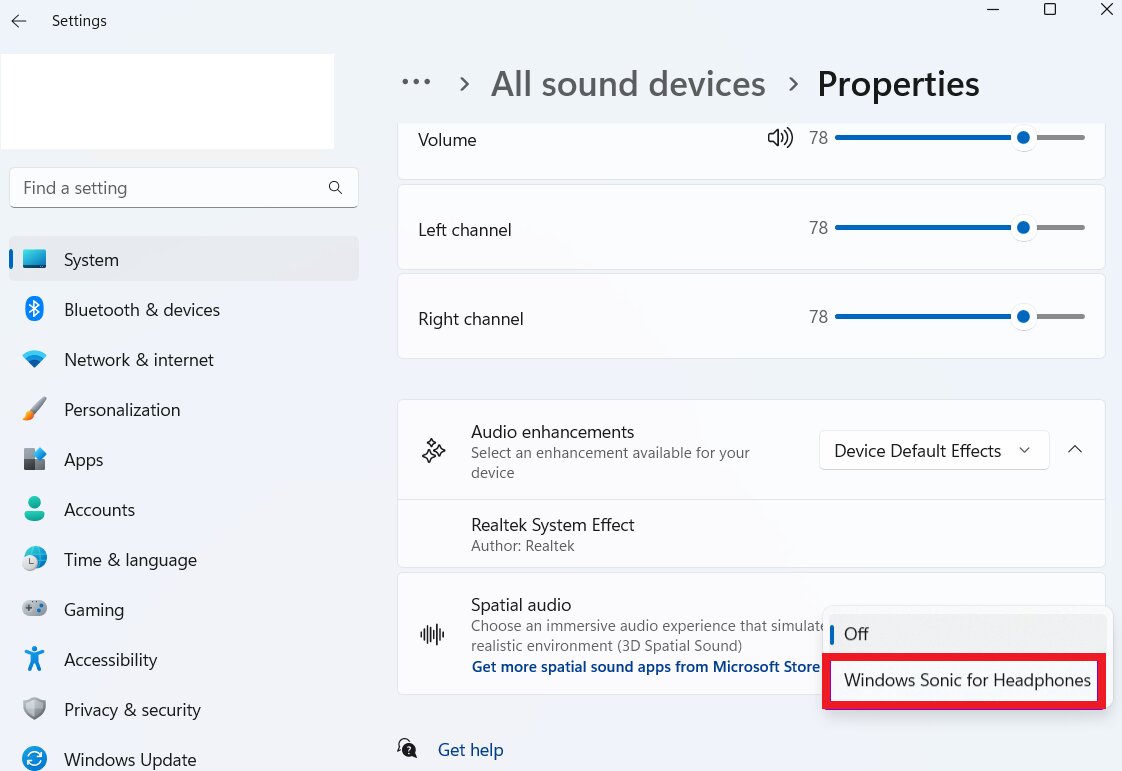 windows sonic for headphones