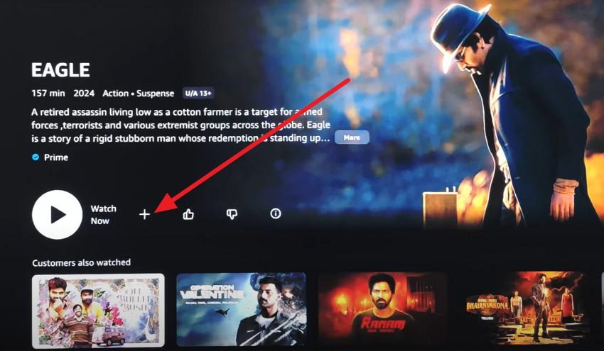 press plus icon on prime