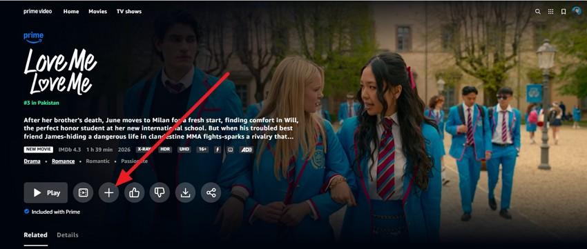 add the movie to watchlist