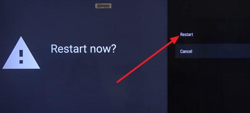 restart the smart tv