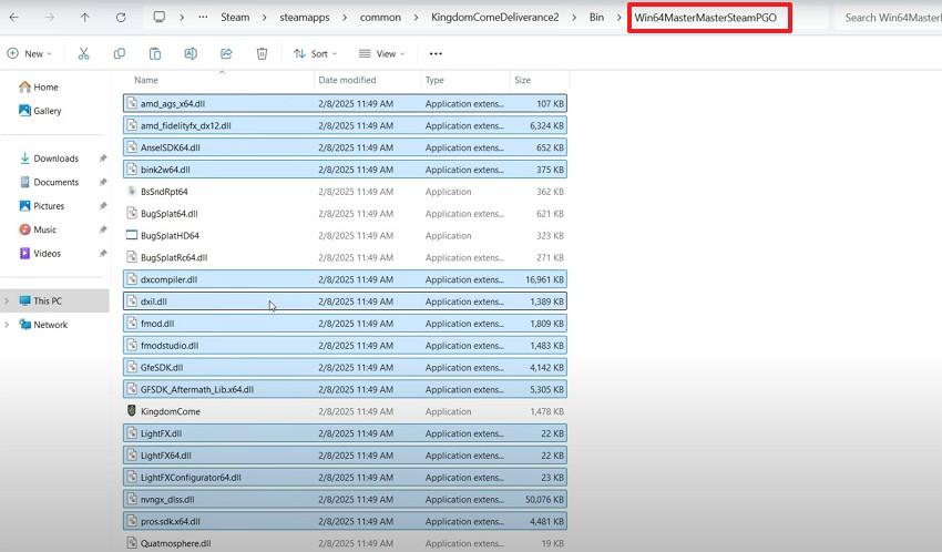paste the files to new folder
